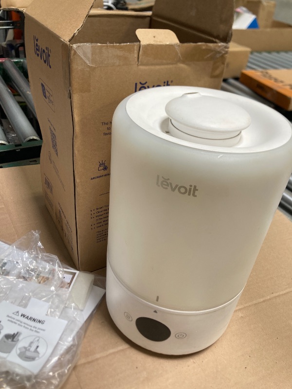 Photo 1 of LEVOIT Smart Cool Mist Top Fill Humidifiers for Bedroom with Sensor, Auto Humidity Setting , APP & Voice Control, Essential Oil Diffuser, Ultra Quiet Operation, Super Easy Top Fill, 3L, White
