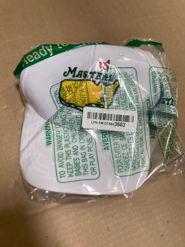 Photo 1 of Master Golf hat White, Golf Tournament Cap, Master Merchandise Apparel Men Women, Caddy Ball Golf Cap Adjustable