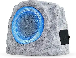Photo 1 of Dolita Wireless Outdoor Rock Speaker – Solar Charging, 7 RGB Colors, Waterproof Bluetooth 5.0 Speaker for Pool, Garden, Deck, and Outdoor Activities (Grey, 1 Pack)