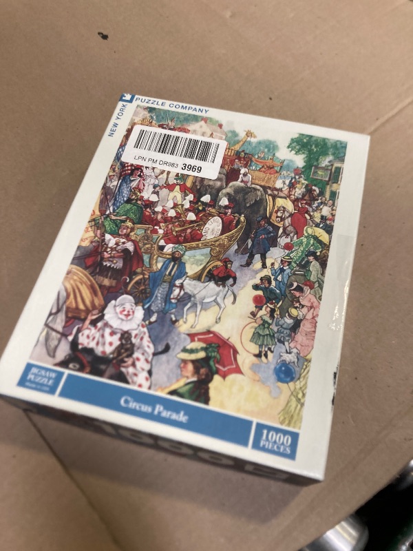 Photo 1 of New York Puzzle Company - Vintage Images Circus Parade - 1000 Piece Jigsaw Puzzle for Adults