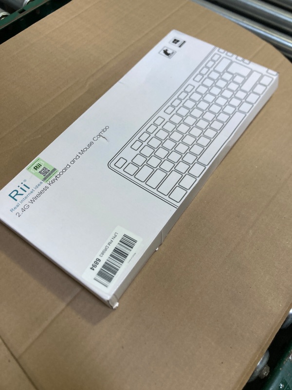 Photo 1 of Rii K22S 2.4G Wireless and Bluetooth Touch TV Keyboard with Easy Media Control and Built-in Touchpad,Stainless Steel Compact Keyboard for Windows, Android, Chrome OS, Laptop, Tablet - White