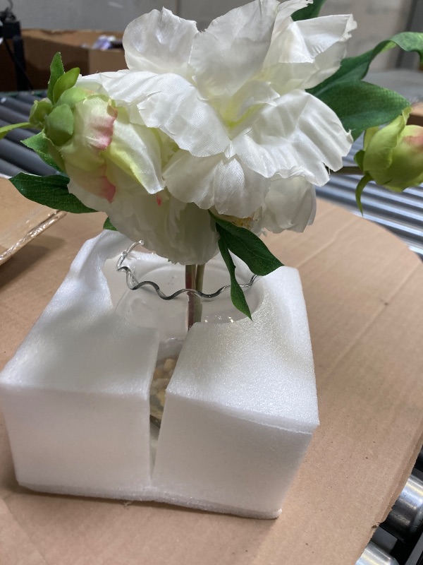 Photo 1 of Artifitial Flower and Glass Vase