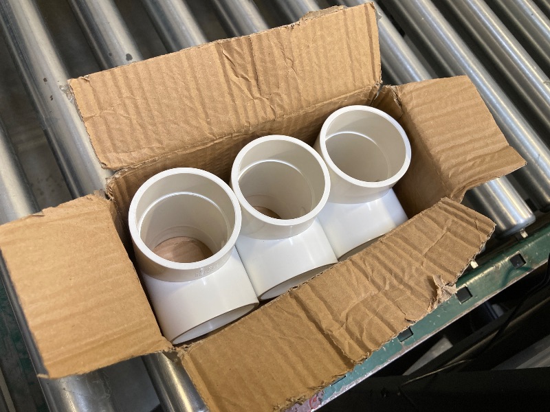 Photo 1 of 3Pack 3 Way 2" PVC Tee Pipe Fittings Adapter (Socket x Socket x Socket) Furniture Grade SCH40 2 Inch PVC Elbow Pipe Connector for DIY PVC Shelf Garden Support Structure Storage Frame