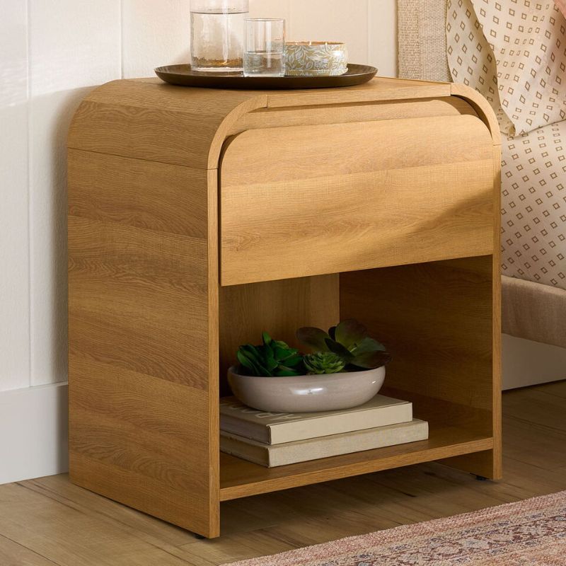 Photo 1 of Better Homes & Gardens BHS336249972022 Juliet Nightstand with USB, Light Honey