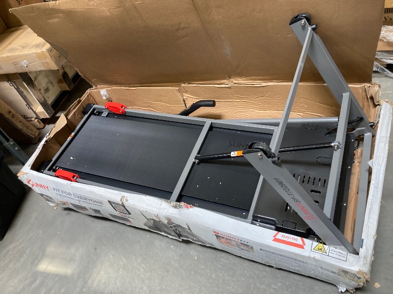 Photo 1 of Sunny Health & Fitness Foldable Electric Smart Treadmill with Adjustable Incline and Smart Bluetooth & Free SunnFit App - SF-T722901