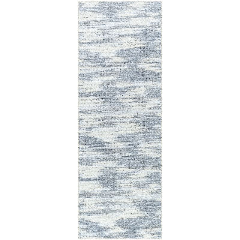 Photo 1 of Better Homes & Gardens Broken Ikat Runner Washable Non-Skid Area Rug Blue 2.5 X 7 FEET