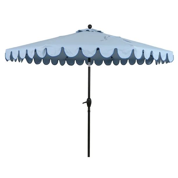 Photo 1 of Better Homes & Gardens 9' Blue Scallop Patio Umbrella, Crank Lift and 3 Position Tilt