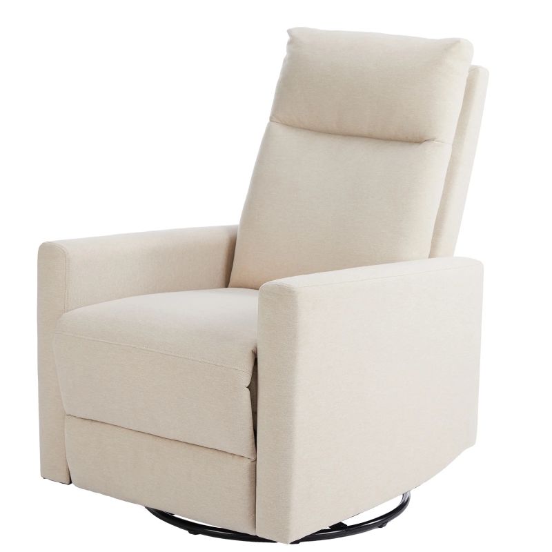 Photo 1 of Swivel Recliner Chair, Glider Rocker Recliner Nursery Massage Chair with Extra Large Footrest, High Back, Upholstered Deep Seat for Living Room Office