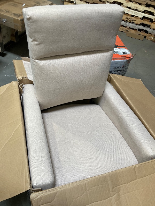 Photo 1 of Swivel Recliner Chair, Glider Rocker Recliner Nursery Massage Chair with Extra Large Footrest, High Back, Upholstered Deep Seat for Living Room Office