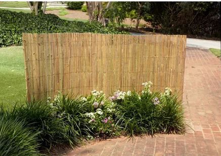 Photo 1 of SET OF 3, 4' x 8' Bamboo Garden Fencing Natural - Gardenpath