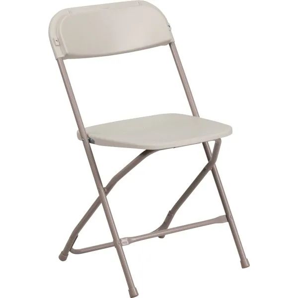 Photo 1 of PACK OF 10 Flash Furniture Hercules Series 800 Lb. Capacity Premium Beige Plastic Folding Chair