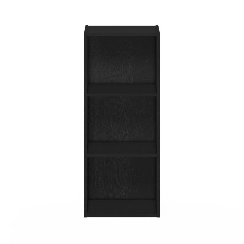Photo 1 of 31.49 in. Tall Blackwood Wood 3-shelf Standard Bookcase with Storage