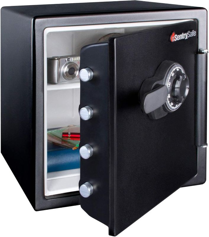 Photo 1 of SentrySafe SFW123CS Lock Boxes Fireproof Waterproof, Dial Combination Safe, Black