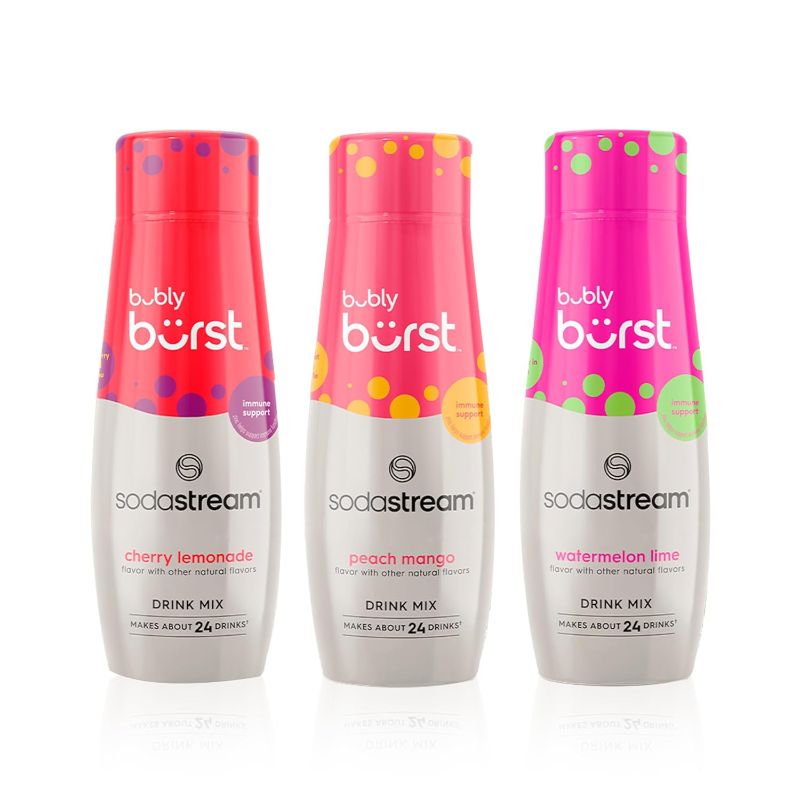 Photo 1 of SodaStream Bubly Burst Variety Pack Drink Mix (440ml, Pack of 3) BEST BY 02 04 2026