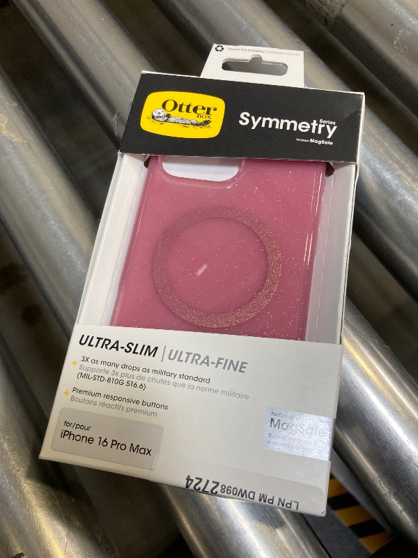 Photo 1 of OtterBox iPhone 16 Pro Max Symmetry Series Clear Case - Foxberry (Pink)
