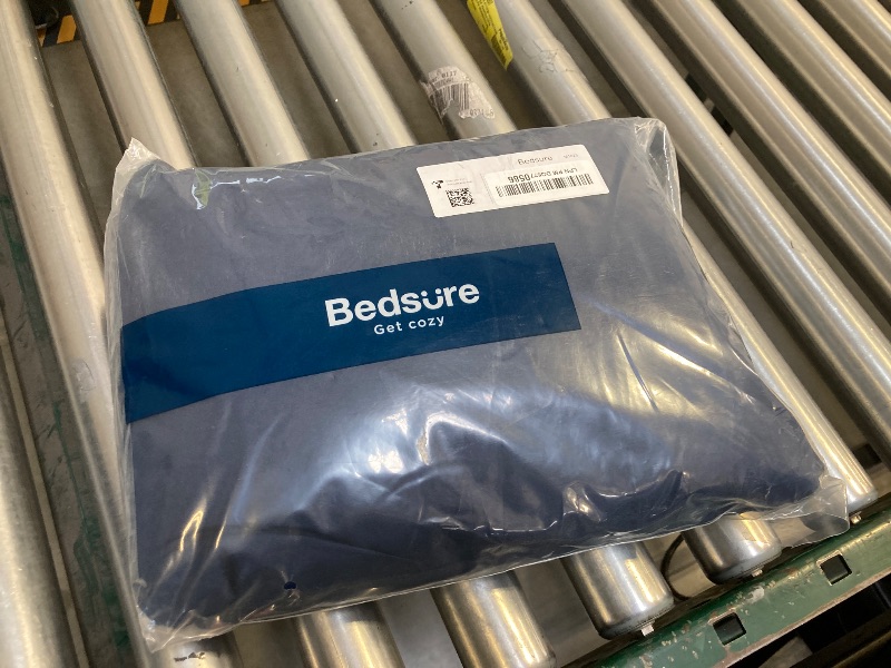 Photo 1 of Bedsure Duvet Cover California King Size - Soft Double Brushed Bedding Set for Kids & Adults, Zipper Closure, 3 Pieces, Includes 1 Duvet Cover (104"x98") & 2 Pillow Shams, NO Comforter, Navy Blue