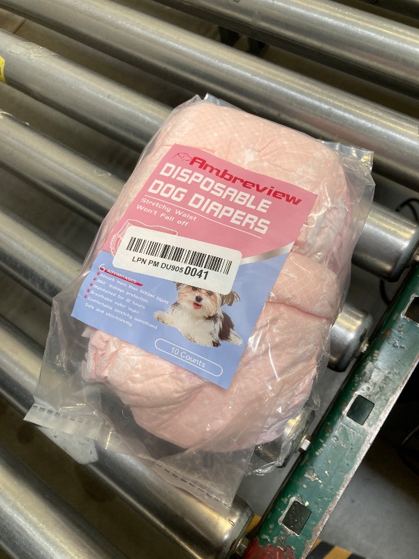 Photo 1 of Ambreview Disposable Dog Diapers Female, Just Pull It Up, Doggie Diapers for Female Dogs, Strong Absorbency | Leak Proof, for Dogs in Heat | Elderly | Disabled, XS 10 PCS