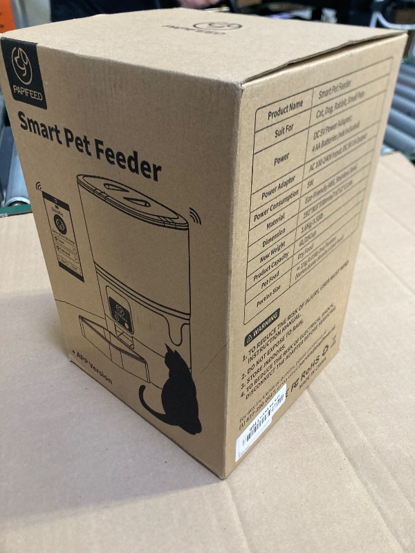 Photo 1 of PAPIFEED Smart Automatic Cat Feeders: WiFi Pet Feeder with APP Control for Remote Feeding, Detachable for Easy Clean, Automatic Cat Food Dispenser with Alexa,1-30 Meals Per Day for Dog (6L/25Cup)