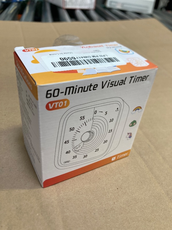 Photo 1 of Yunbaoit Visual Timer with Protective Case, Rainbow Disk 60 Minute Countdown Timer for Kids and Adults, Silent Time Management Tool(Blue Rainbow)
