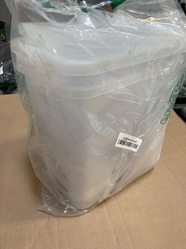 Photo 1 of Automatic Chicken Feeder Chicken Feed Container Hanging Chicken Feeder Rainproof Poultry Feeder Bucket (Frosted)
