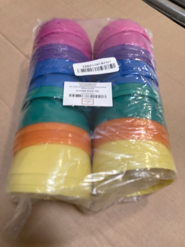 Photo 1 of 6 Inch Jumbo Fillable Easter Eggs, (12 pack) Colorful Bright Plastic Easter Eggs, Perfect for Easter Egg Hunt, Surprise Egg, Easter Hunt, Assorted Colors, 6" Giant Fillable Eggs (12-Pack)