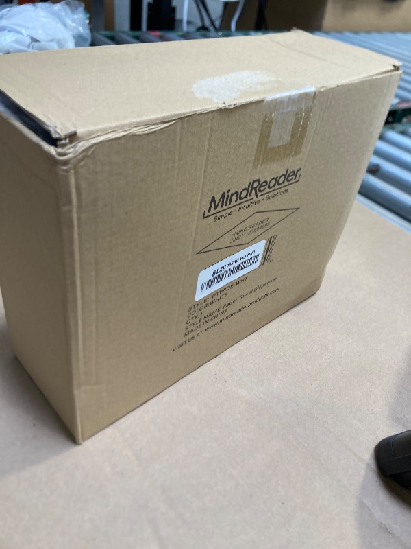 Photo 1 of Mind Reader Paper Towel Dispenser, Tri-Fold Towel Holder, Restroom, Wall Mount, Bathroom, 10.25"L x 3.75"W x 8"H, White