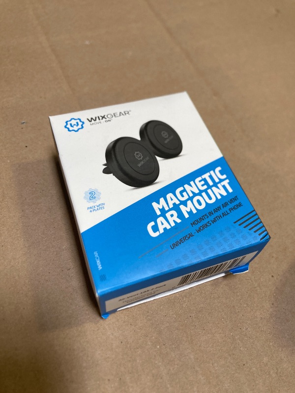 Photo 1 of Magnetic Phone Holder for Car, WixGear [2 Pack] Universal Air Vent Magnetic Phone Mount for Car, Car Phone Holder Mount for Cell Phones and Mini Tablets with 4 Metal Plates