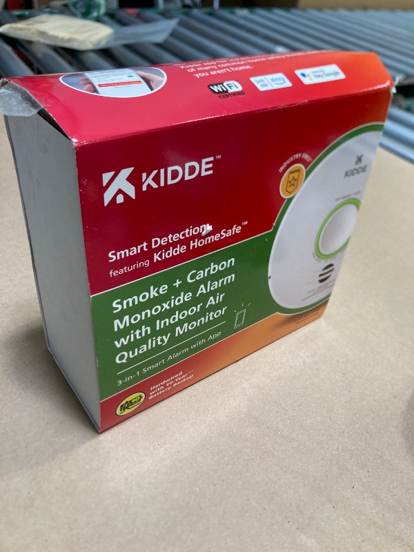 Photo 1 of Kidde Smart Smoke & Carbon Monoxide Detector & Indoor Air Quality Monitor, WiFi, Alexa Compatible Device, Hardwired w/Battery Backup, Voice & App Alerts