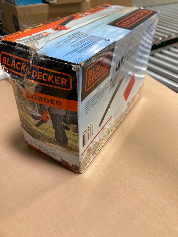 Photo 1 of BLACK+DECKER Electric Leaf Blower, 7-Amp (LB700)