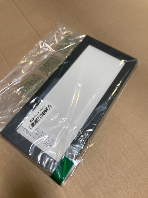 Photo 1 of Poster Palooza 4x10 Frame Black Solid Wood Picture Frame | 0.75 Inch Moulding Width | Includes UV Acrylic Plexiglass, Foam Board Backing & Hanging Hardware