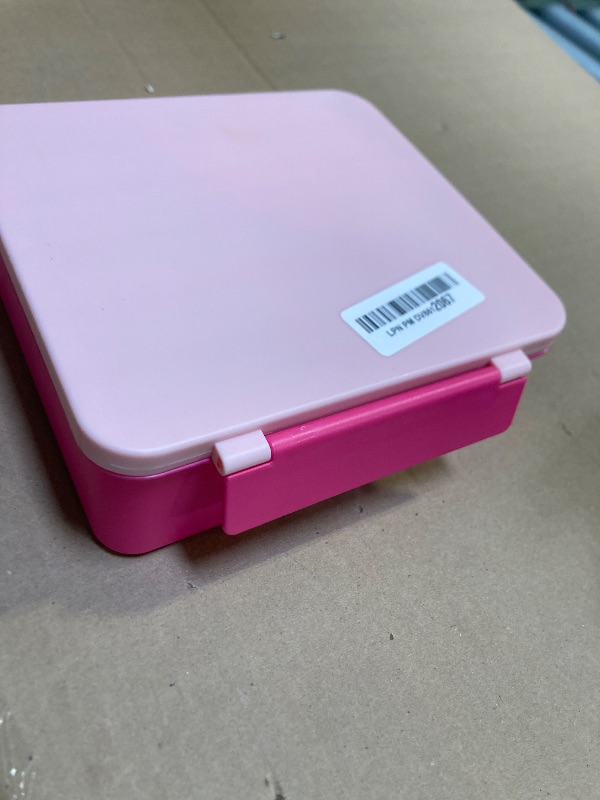 Photo 1 of Pawtong Bento Lunch Box with 8oz Soup Thermo, Kids Leakproof Lunch Food Containers with 4 Compartment, Kids Thermo Insulated Hot Food Jar for School, Trvael - (Pink)