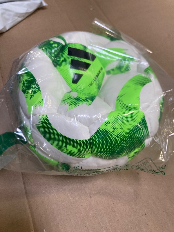 Photo 1 of adidas Unisex-Adult Tiro Match Soccer Ball, White/Team Green/Team Solar Green/Black, 3