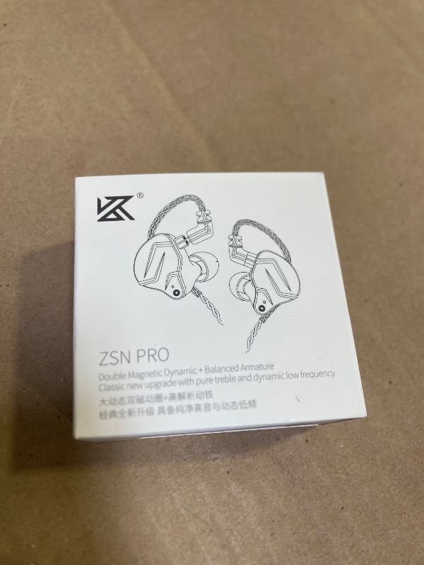 Photo 1 of erjigo KZ ZSN Pro Dynamic Hybrid Dual Driver in Ear Earphones Detachable Tangle-Free Cable Musicians in-Ear Earbuds Headphones (Gray Without Mic)