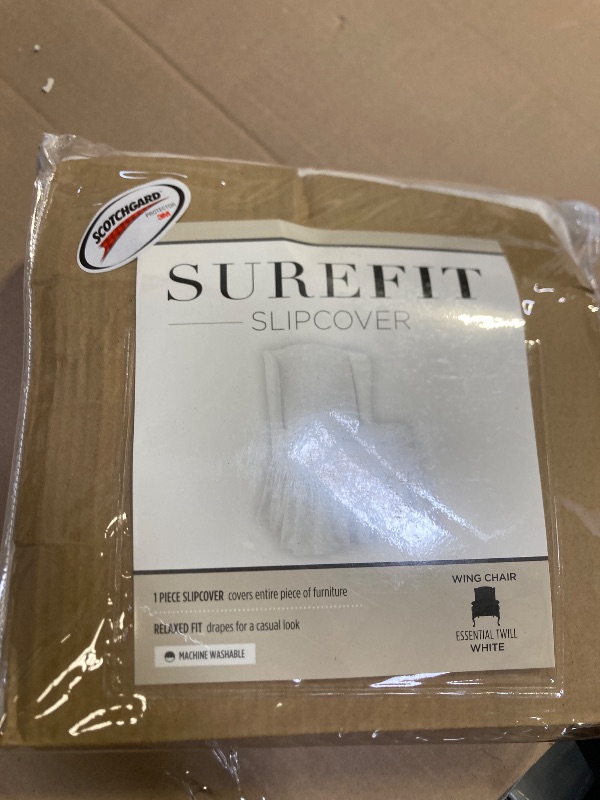 Photo 1 of SureFit Essential Twill Parent Listing (Wing Chair, White)