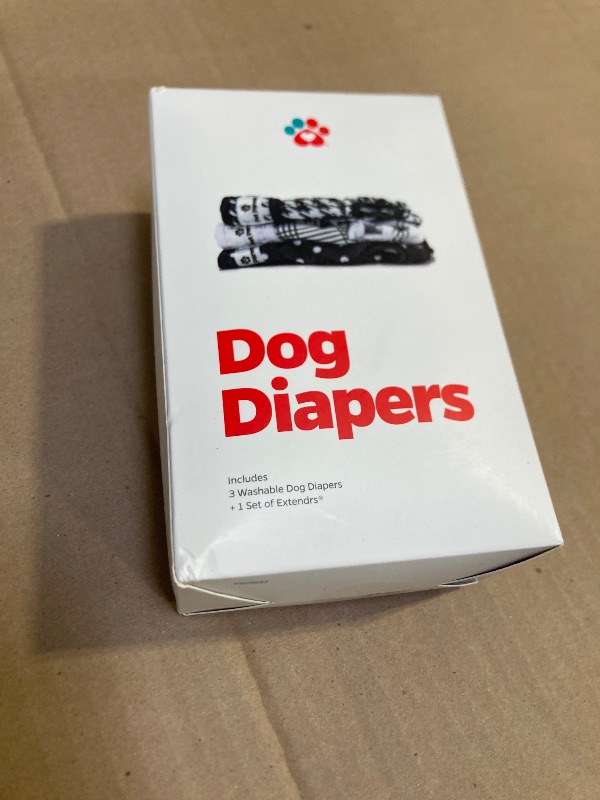 Photo 1 of Pet Parents® Washable Dog Diapers (3pack) + Extendrs® of Durable Doggie Diapers, Premium Dog Diapers Female (Small, Luxe)
