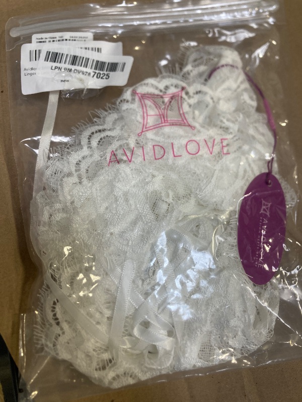 Photo 1 of Avidlove Bridal Lingerie Women One Piece Lingerie Lace Bodysuit Deep V Teddy Mini Babydoll