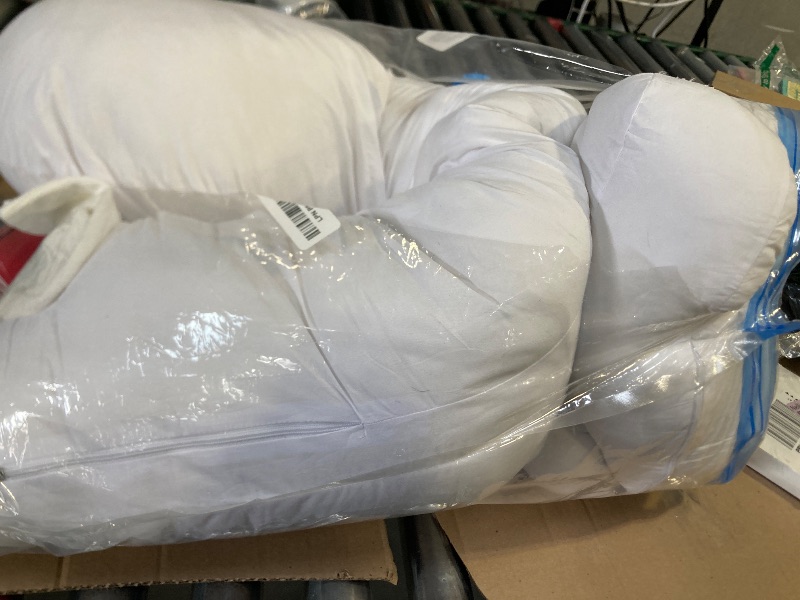 Photo 1 of Momcozy Pregnancy Pillow with Cooling Cover, Detachable G-Shaped Maternity Pillow with Adjustable Belly Wedge, Full Body Support for Expecting Mothers, Grey