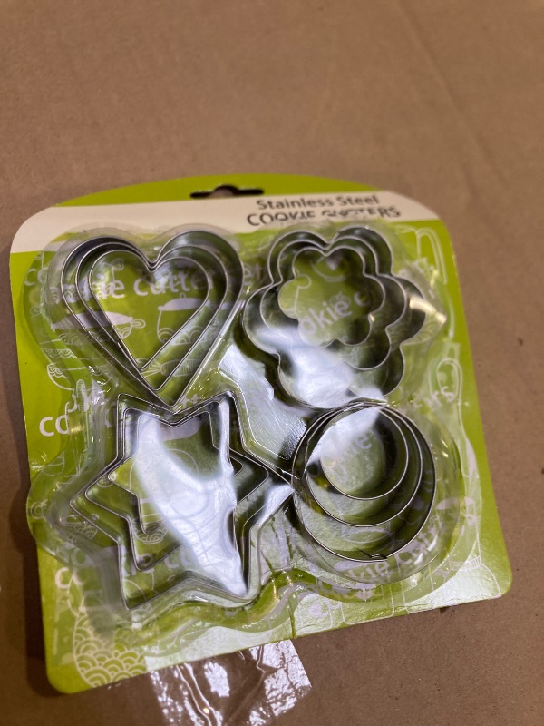 Photo 1 of Metal Cookie Cutters Set- Heart, Star, Round, Flower - 12Pcs Cookie Cutters - Heart Star Cookie Cutter Round Small Cutter Flower Cookie Cutter for Baking