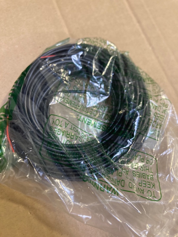 Photo 1 of 22 Gauge 2 Conductor Electrical Wire, 20M/65.6ft 22 AWG Insulated Stranded Hookup Wire, Black PVC Jacketed Tinned Copper Extension Cord, Flexible Low Voltage LED Cable for LED Strips Lamps Lighting