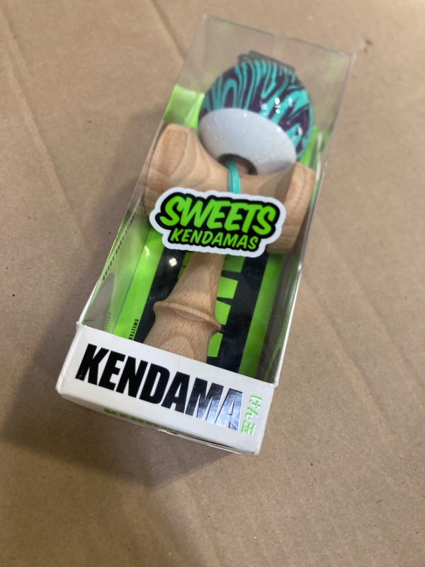 Photo 1 of Sweets Kendamas Grain Split Boost Kendama, Improves Hand Eye Coordination, Reflexes, Premium Skill Toy, Extra String Accessory Gift Bundle (Laser Tag)