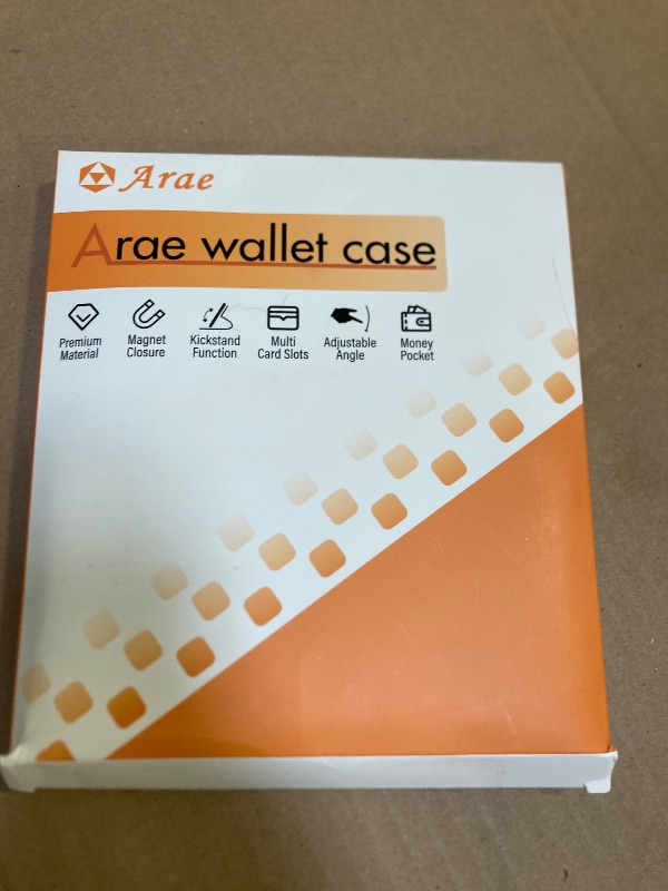 Photo 1 of Arae Wallet Case Designed for iPhone XR PU Leather flip case Cover [Stand Feature] with Wrist Strap and [4-Slots] ID&Credit Cards Pocket for iPhone XR 6.1 inch -Black