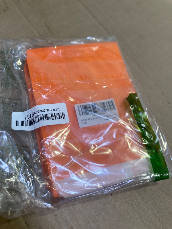 Photo 1 of AZOWA 100 CT Small Paper Treat Sacks Orange 5 x 7 In Candy Buffet Bags for Party