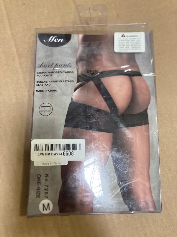 Photo 1 of Artjosy Men Butt-Flaunting Jockstraps Underwear Low Rise Breathable Mesh Lace Boxer Briefs Bottomless Men Boxer Shorts Gay Underpants (M)(as1, alpha, m, regular, regular) Black