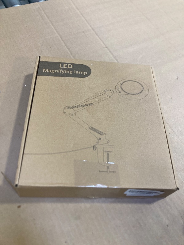 Photo 1 of Coyeth 10X Magnifying Glass with Light and Clamp, Real Glass Stand Lighted Magnifier, 5 Color Modes Stepless Dimmable LED Desk Lamp Hands Free for Crafts Hobby Reading Painting Sewing Close Work
