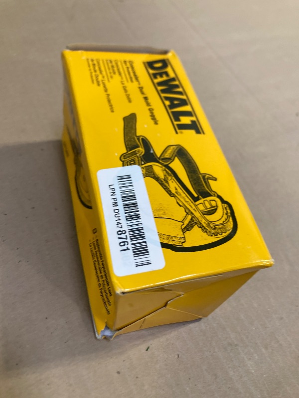 Photo 1 of DEWALT DPG82-11 Concealer Clear Anti-Fog Dual Mold Safety Goggle, Clear Lens, 1 Pair