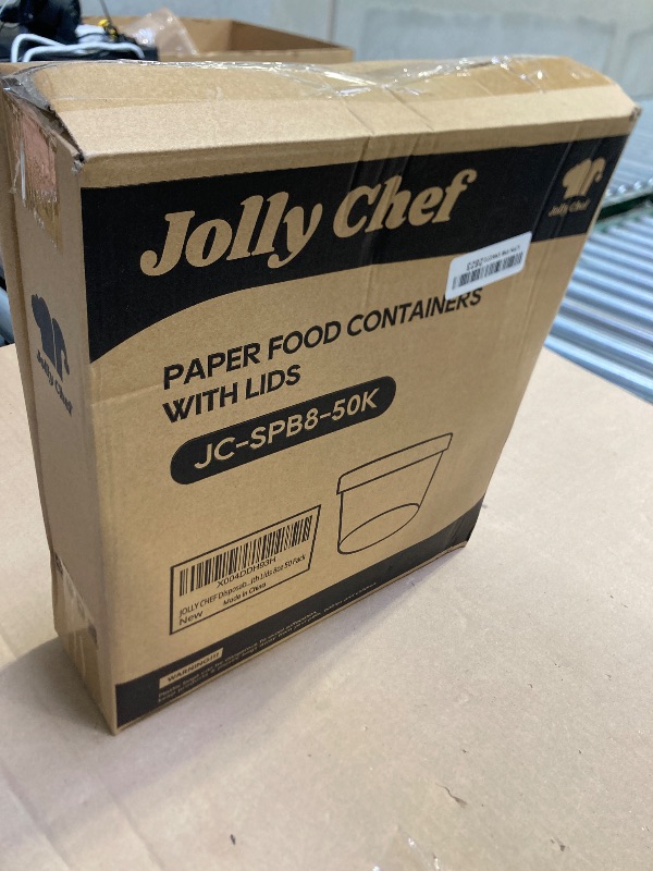 Photo 1 of JOLLY CHEF 50 Pack Disposable Paper Food Containers with Lids, 8 oz To Go Soup Bowls, Disposable Soup Cups with Lids for Restaurant, Party, Picnic
