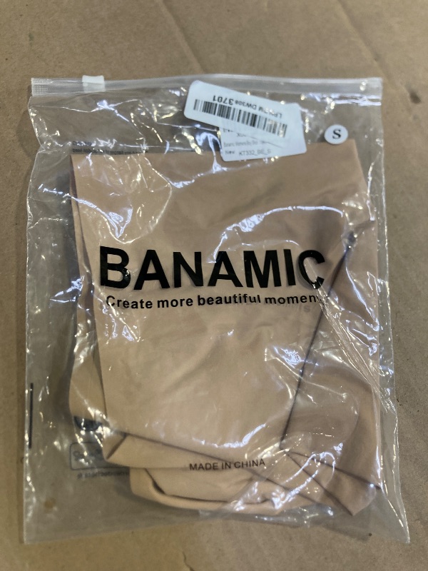 Photo 1 of Size S--Banamic Womens Boy Shorts Seamless Underwear Anti Chafing Soft Biker Short Boxers Beige