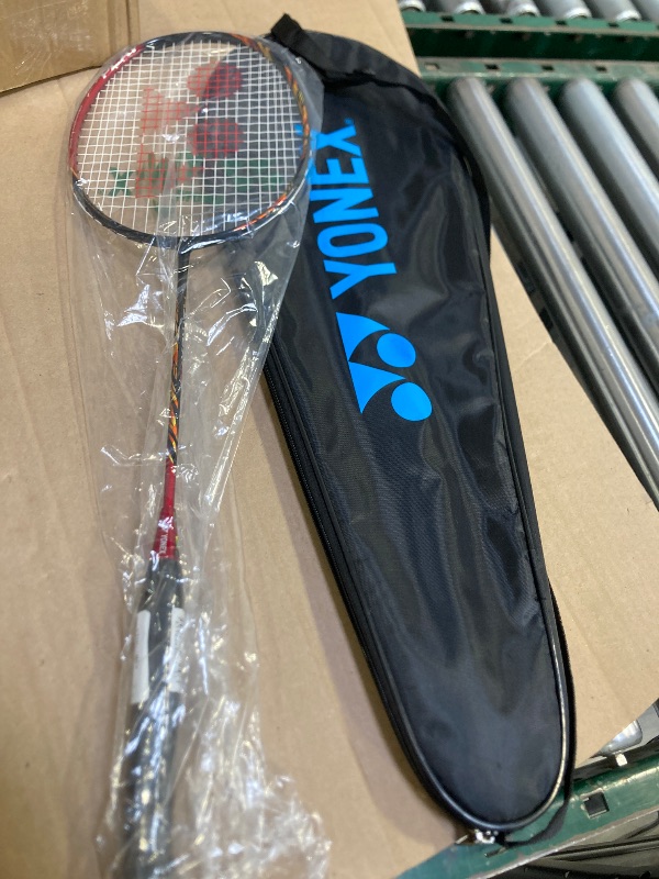 Photo 1 of YONEX Astrox 99 Play Graphite Strung Badminton Racket with Full Racket Cover (Cherry Sunburst) | for Intermediate Players | 83 Grams | Maximum String Tension - 28lbs