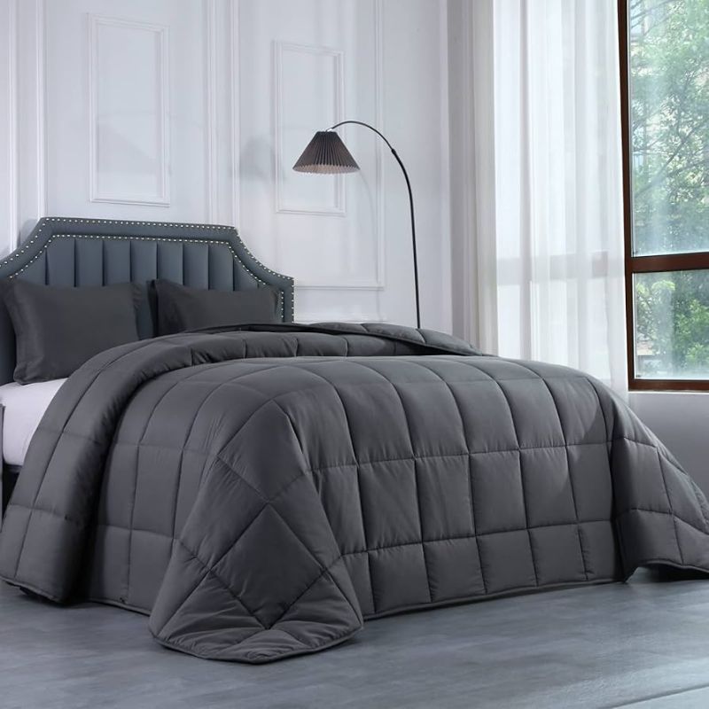 Photo 1 of 120 x 136 INCHES EXTRA LARGE OVERSIZED GREY BED COMFORTER
