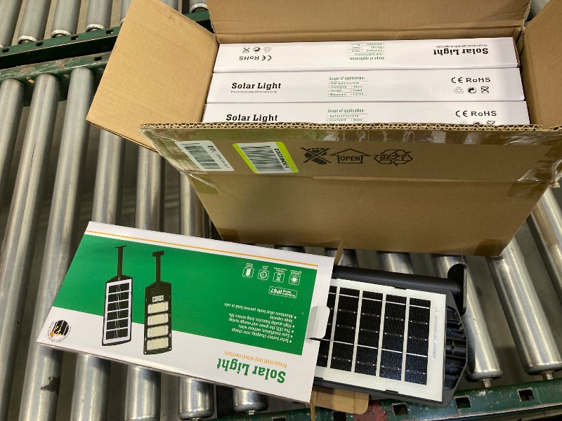 Photo 1 of Eontim Solar Lights Outdoor, LED Solar Security Lights with Motion Sensor, 6500K Daylight Wide-Angle Floodlight, IP65 Waterproof Dusk to Dawn Auto On/Off for Yards, Streets, Parking Lots, 4 Pack